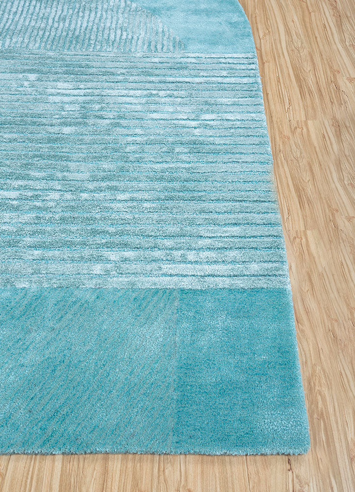 Designer Teppich sonderform  - 210 x 150 cm - türkis