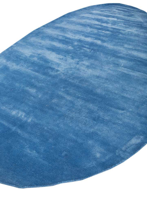 Designer Teppich sonderform  - 240 x 150 cm - blau