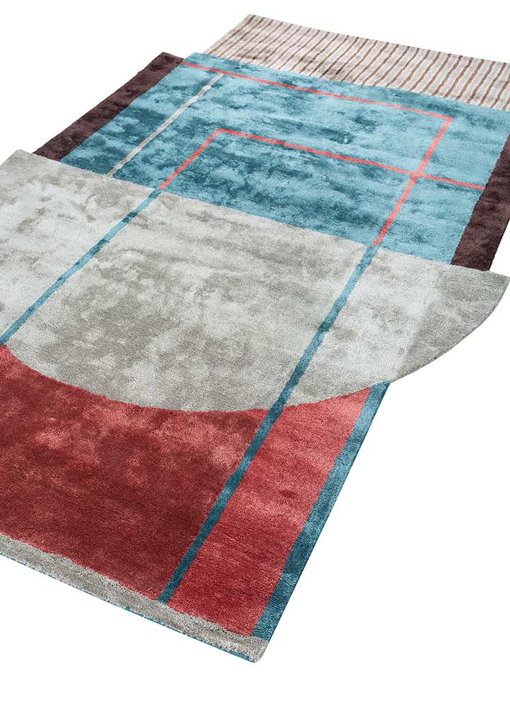 Designer Teppich sonderform  - 240 x 150 cm - mehrfarbig