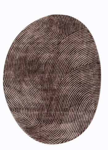 Designer Teppich sonderform  - 198 x 150 cm - beige