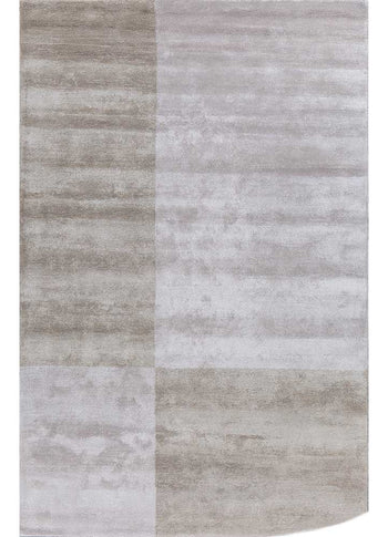 Designer Teppich sonderform  - 240 x 150 cm - hellgrau