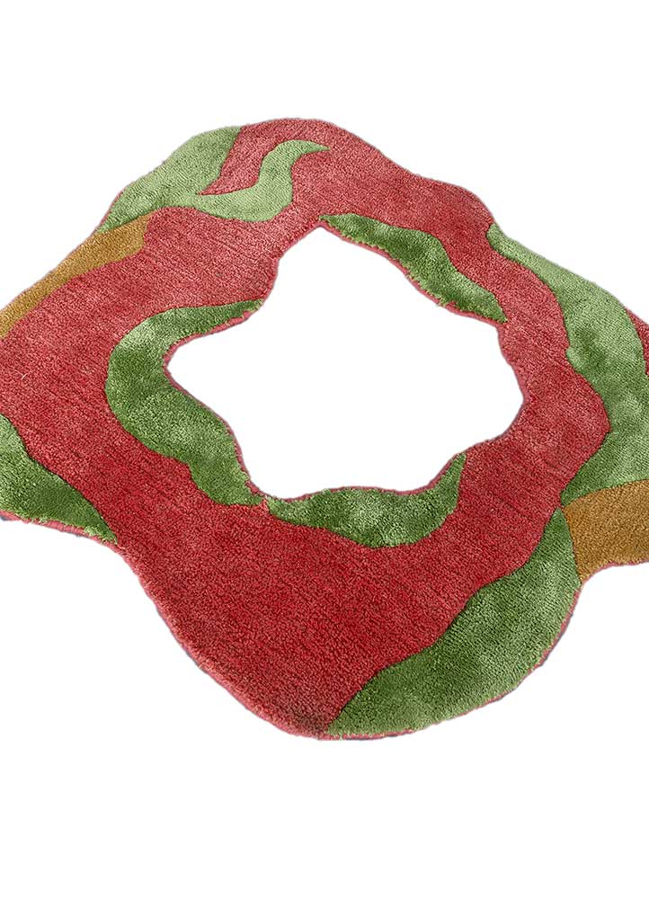 Designer Teppich sonderform  - 70 x 80 cm - orange