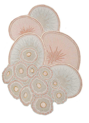 Tappeto di lana forma speciale  - 240 x 180 cm - beige