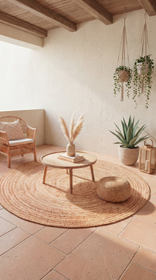 Juteteppich »Indigo« Rund