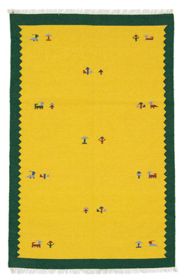 Kelim Teppich - Trendy 180 x 120 cm - gelb