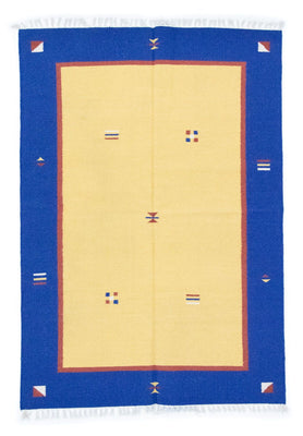 Kelim Teppich - Trendy 200 x 140 cm - gelb