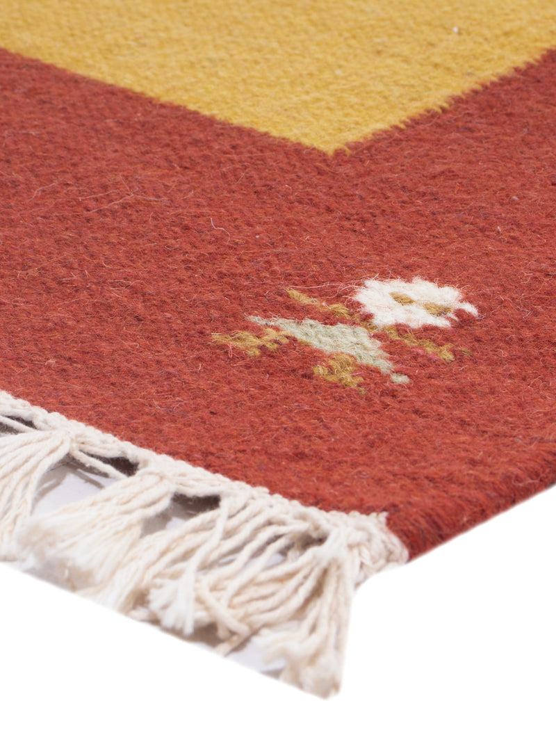 Kelim Teppich - Trendy - 240 x 170 cm - senfgelb