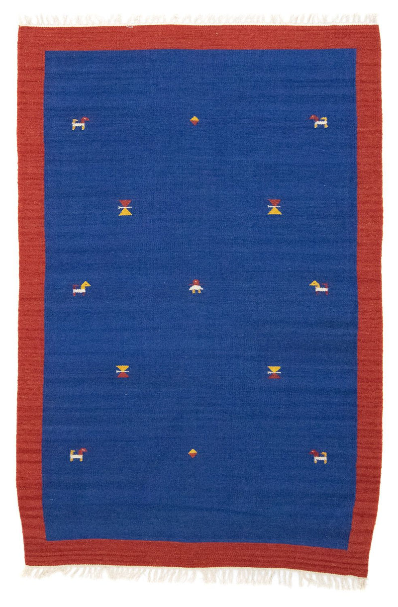 Kelim Teppich - Trendy 180 x 120 cm - blau