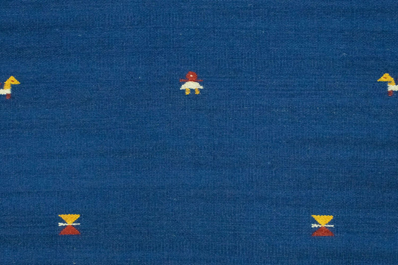 Kelim Teppich - Trendy 180 x 120 cm - blau