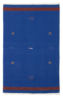 Kelim Teppich - Trendy 180 x 120 cm - blau
