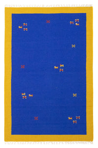 Tapis Kelim - Tendance - 180 x 120 cm - bleu