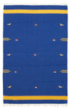Kelim Modern Teppich 120x180cm - Rechteckig / Blau / 120 x 180 cm Rechteckig