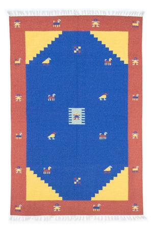 Kelim Teppich - Trendy 200 x 140 cm - blau