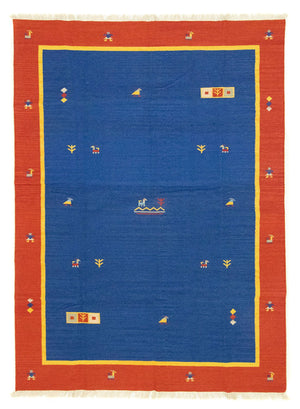 Kelim Teppich - Trendy 300 x 200 cm - blau