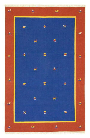 Kelim Teppich - Trendy 300 x 200 cm - blau