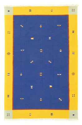 Kelim Teppich - Trendy 300 x 200 cm - blau