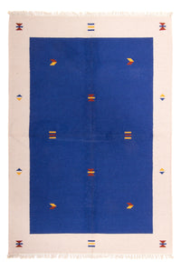 Tapis Kelim - Tendance - 240 x 170 cm - bleu foncé