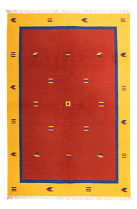 Tapis Kelim - Tendance - 240 x 170 cm - rouge foncé