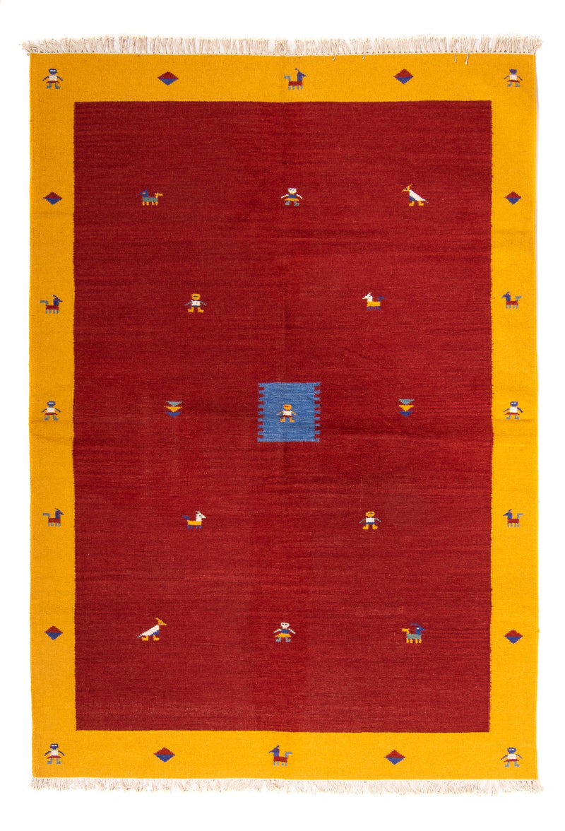 Kelim Teppich - Trendy 240 x 170 cm - dunkelrot