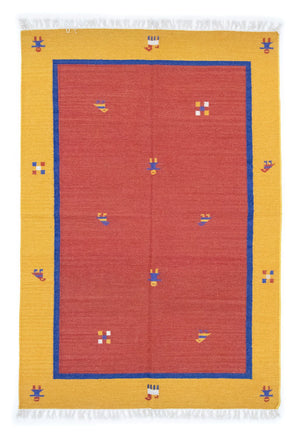 Kelim Teppich - Trendy 200 x 140 cm - rot