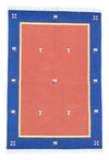 Kilim moderne Tapis 140x200cm - Tapis en laine - orange - Rectangle / Orange / 140 x 200 cm Rectangle