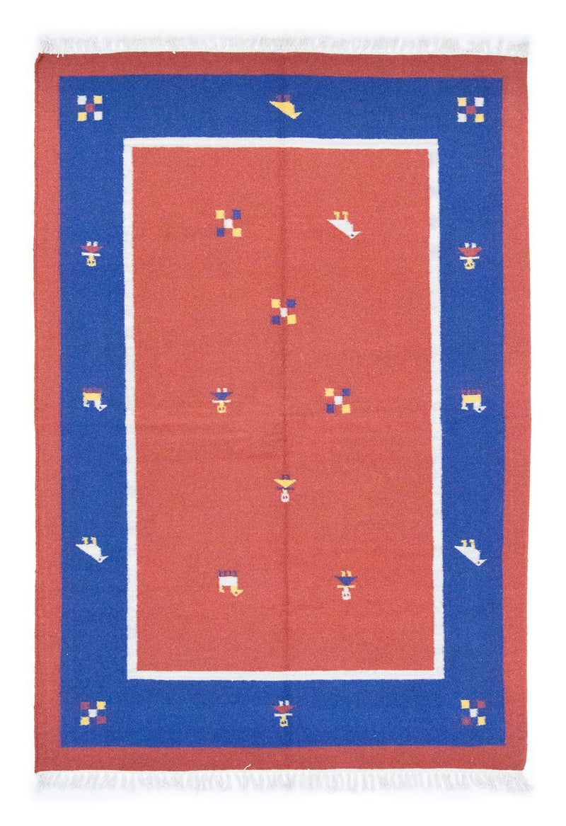 Kelim Teppich - Trendy 200 x 140 cm - orange