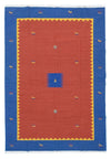 Kilim moderne 200x300cm - Tapis en laine - orange - Rectangle / Orange / 200 x 300 cm Rectangle