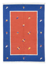 Kilim moderno Tappeto 140x200cm - Tappeto di lana - Rettangolo / Arancione / 140 x 200 cm Rettangolo