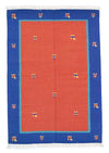 Kilim moderno Tappeto 140x200cm - Tappeto di lana - arancione - Rettangolo / Arancione / 140 x 200 cm Rettangolo