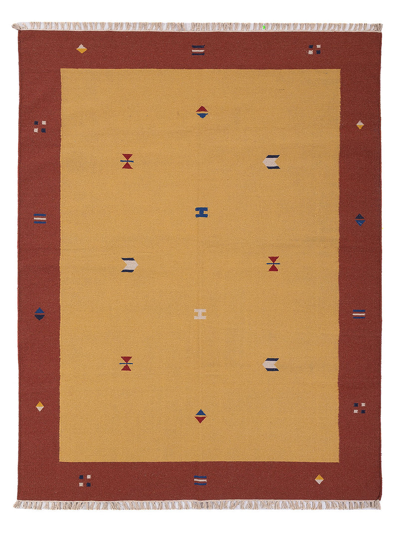 Kelim Teppich - Trendy - 240 x 170 cm - senfgelb