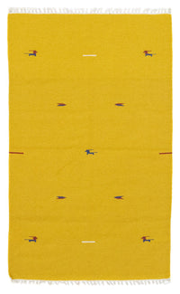 Tapis Kelim - Tendance - 180 x 120 cm - jaune