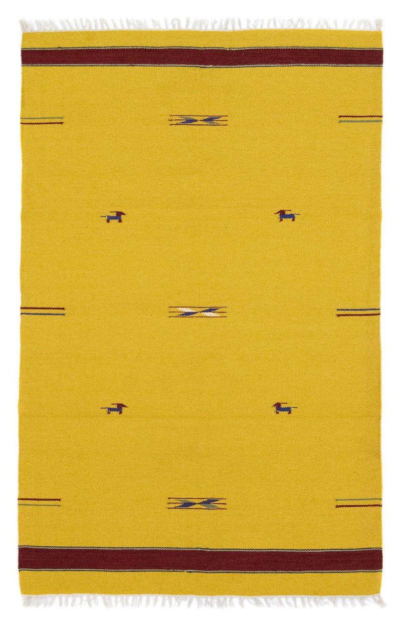 Kelim Teppich - Trendy 180 x 120 cm - gelb