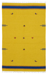 Tapis Kelim - Tendance - 180 x 120 cm - jaune