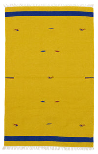 Tapis Kelim - Tendance - 180 x 120 cm - jaune