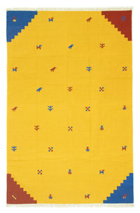 Tapis Kelim - Tendance - 300 x 200 cm - jaune