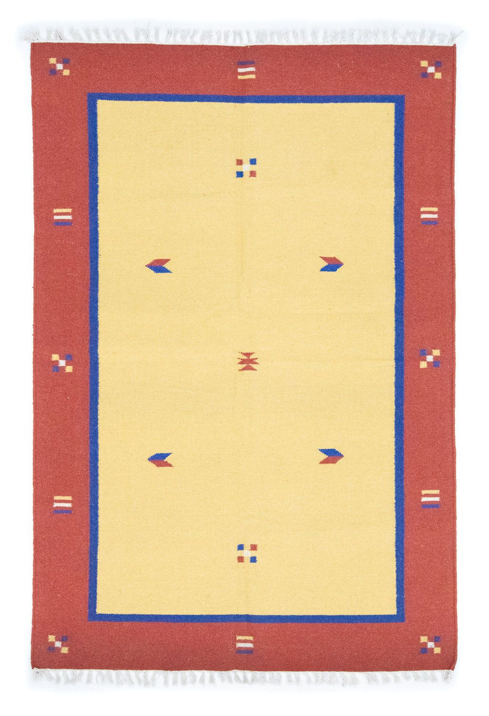 Kelim Teppich - Trendy 200 x 140 cm - gelb