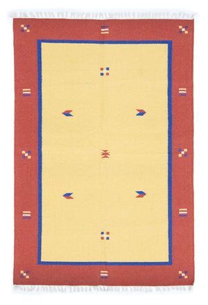 Kelim Teppich - Trendy 200 x 140 cm - gelb