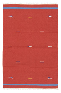 Kelim Teppich - Trendy 180 x 120 cm - rot