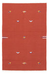 Kilim moderno Tappeto 120x180cm - Tappeto di lana - rosso - Rettangolo / Rosso / 120 x 180 cm Rettangolo