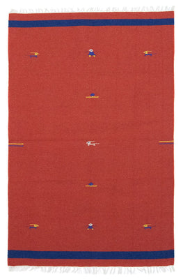 Kelim Teppich - Trendy 180 x 120 cm - rot