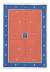 Kilim moderne Tapis 140x200cm - Tapis en laine - orange - Rectangle / Orange / 140 x 200 cm Rectangle