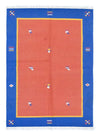 Kelim Modern Teppich 140x200cm - Rechteckig / Orange / 140 x 200 cm Rechteckig
