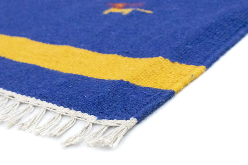 Kelim Teppich - Trendy 180 x 120 cm - blau