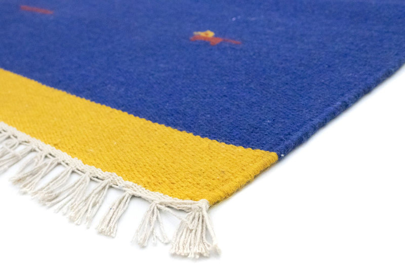 Kelim Teppich - Trendy 180 x 120 cm - blau