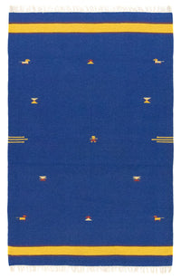 Tapis Kelim - Tendance - 180 x 120 cm - bleu