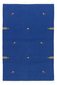 Tapis Kelim - Tendance - 180 x 120 cm - bleu
