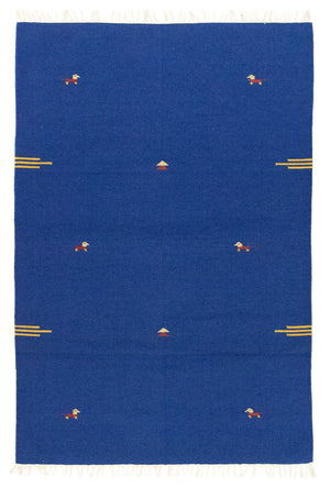 Kelim Teppich - Trendy 180 x 120 cm - blau
