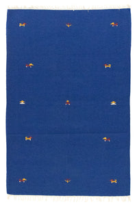 Tapis Kelim - Tendance - 180 x 120 cm - bleu