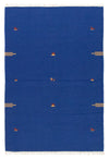 Kilim moderno Tappeto 120x180cm - Tappeto di lana - blu - Rettangolo / Blu / 120 x 180 cm Rettangolo