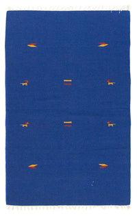 Tapis Kelim - Tendance - 180 x 120 cm - bleu
